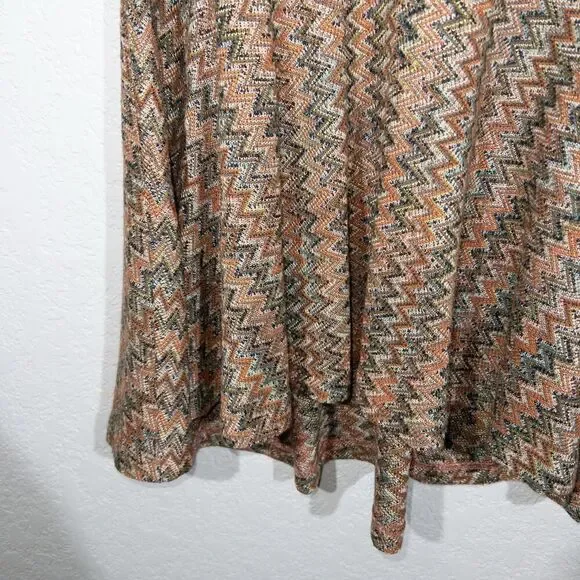 Maeve x Anthropologie Orange Knit Chevron Dress‎ Size Small - Picture 5 of 7